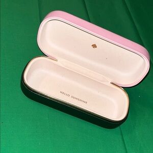 Kate Spade Pink and Black Sunglasses Case